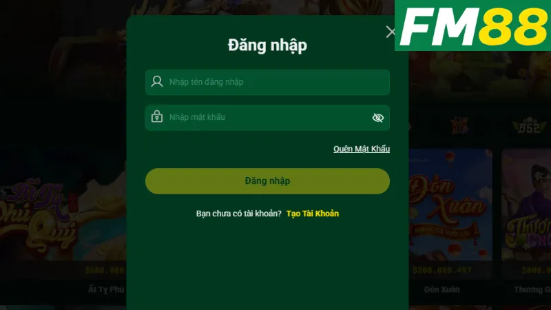 Đăng Nhập FM88 - Đơn Giản Hóa Quá Trình Đăng Nhập Tài Khoản 2 Các bước đăng nhập vào tài khoản
