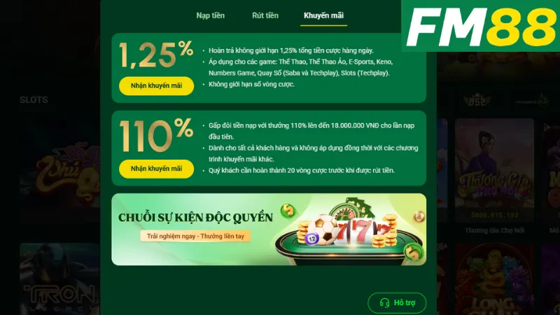 Khuyến Mãi FM88 - Săn Lùng Những Khuyến Mãi FM88 Hiệu Quả 2 Các loại khuyến mãi tại FM88